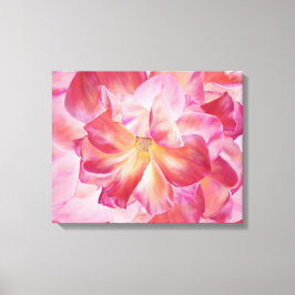 Elegante botanische Rose Blossom Wrapped Canvas Ar Leinwanddruck