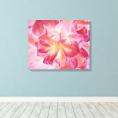 Elegante botanische Rose Blossom Wrapped Canvas Ar Leinwanddruck (Insitu (Holzboden))
