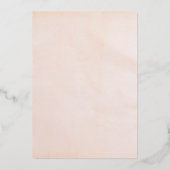 Elegante botanische Rose Folieneinladung (Rückseite)