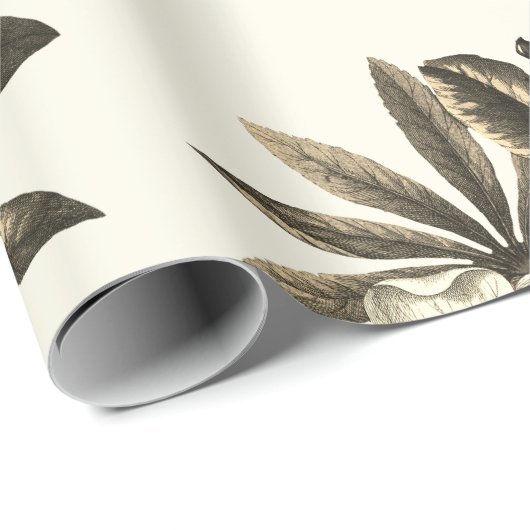 Elegante Botanische Rose Geschenkpapier (Rolleneckpunkt)