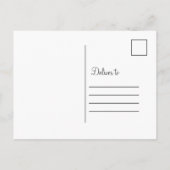 Elegante botanische Rose Hochzeit Vielen Dank Postkarte (Rückseite)