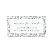 Elegante botanische Rücksendeadresse