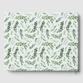 Elegante botanische rustikale Schrift Moderne Hoch Gästebuch (Rückseite)