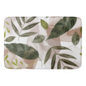 Elegante botanische Safari-Blätter Badematte (Vorderseite)