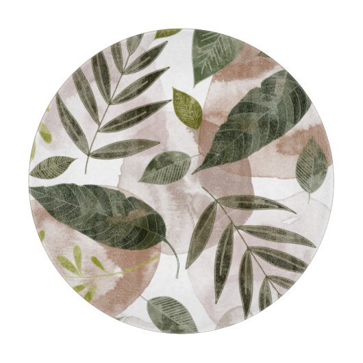 Elegante botanische Safari-Blätter Schneidebrett (Vorderseite)