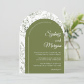 Elegante botanische Salbei-Einladung Einladung (Stehend Vorderseite)