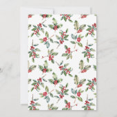 Elegante Botanische Script Holiday Party Einladung (Rückseite)