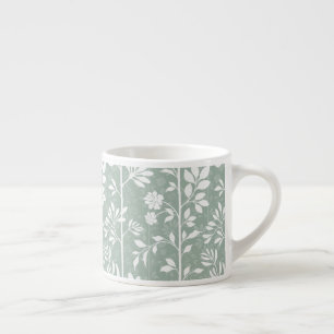 Elegante botanische Silhouetten weiche Salbeigrüne Espressotasse