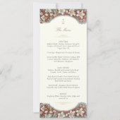 Elegante Botanische Speisekarte Einladung (Vorderseite)