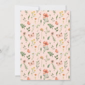 Elegante Botanische Taufe Einladung (Rückseite)