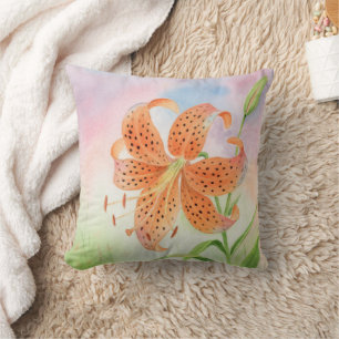 Elegante Botanische Tigerlilie Kissen
