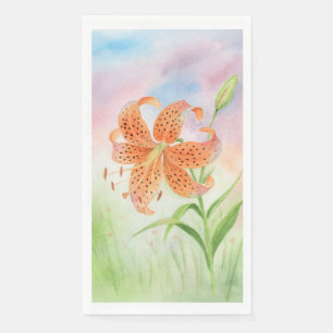 Elegante Botanische Tigerlilie Serviette