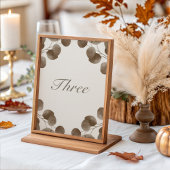 Elegante Botanische Tischnummern Ivory & Ash Fall