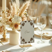 Elegante Botanische Tischnummern Ivory & Ash Fall