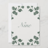 Elegante Botanische Tischnummern Ivory & Sage Fall (Vorderseite)
