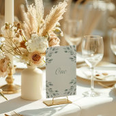 Elegante Botanische Tischnummern Ivory & Sage Fall