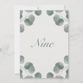Elegante Botanische Tischnummern Ivory & Sage Fall (Vorderseite)