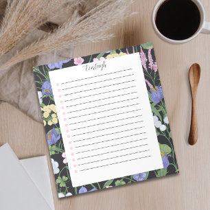Elegante botanische To-Do-Liste Checkliste Notizblock