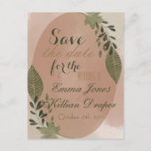 Elegante botanische Vegetation Ankündigungspostkarte (Vorderseite)