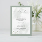 Elegante botanische Vegetation Blumenzwiebeldetail Begleitkarte (Stehend Vorderseite)