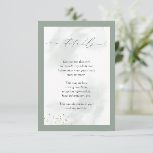 Elegante botanische Vegetation Blumenzwiebeldetail Begleitkarte (Stehend Vorderseite)