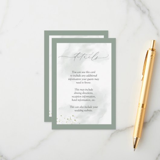 Elegante botanische Vegetation Blumenzwiebeldetail Begleitkarte (Vorderseite/Rückseite Beispiel)