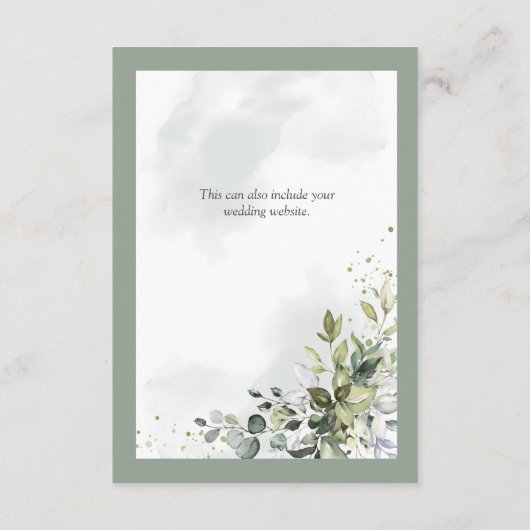 Elegante botanische Vegetation Blumenzwiebeldetail Begleitkarte (Rückseite)