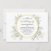 Elegante botanische Vegetation Hochzeit Einladunge Einladung (Vorderseite)