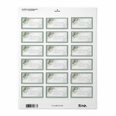 Elegante botanische Vegetation Rücksendeadresse Adressaufkleber (Vorne)