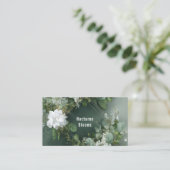 Elegante botanische Vegetation Sage Green & Gold Visitenkarte (Stehend Vorderseite)