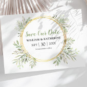 Elegante botanische Vegetation Save The Date