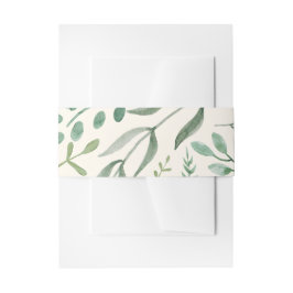 Elegante Botanische Vegetation Soft Eggshell Einladungsbanderole