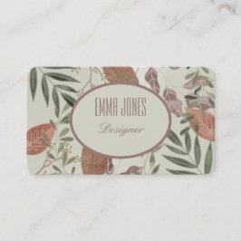Elegante botanische Vegetation Visitenkarte
