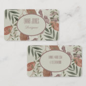 Elegante botanische Vegetation Visitenkarte (Vorne/Hinten)