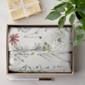 Elegante botanische Vintage Wildblumen Seidenpapier (Geschenk)