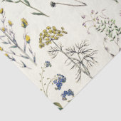 Elegante botanische Vintage Wildblumen Seidenpapier (Ausschnitt)