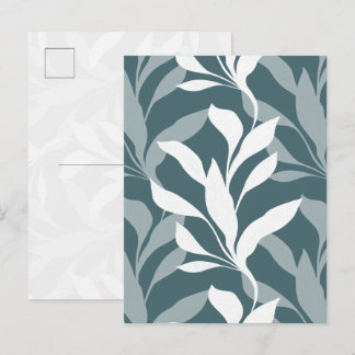 Elegante botanische Waldgrün-Foliage in Grace Postkarte