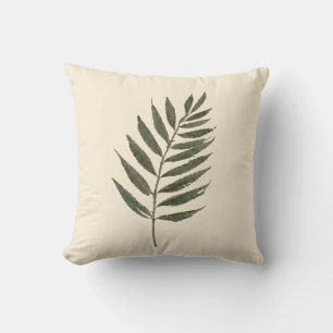 Elegante botanische Wasserfarbe Stammblätter Wurf  Kissen