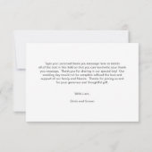 Elegante Botanische Wasserfarben-Sukkulente Hochze Dankeskarte (Rückseite)