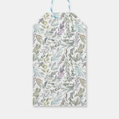 Elegante Botanische Wasserfarbenspülung Geschenkanhänger (Rückseite)