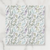 Elegante Botanische Wasserfarbenspülung Geschenkanhänger (Rückseite)