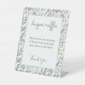 Elegante Botanische Wasserfarbenspülung Sockelschild (Vorderseite)