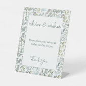 Elegante Botanische Wasserfarbenspülung Sockelschild (Vorderseite)