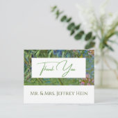 Elegante Botanische Wasserlilien Hochzeit Postkarte (Stehend Vorderseite)