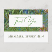 Elegante Botanische Wasserlilien Hochzeit Postkarte (Vorderseite)