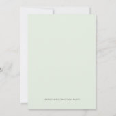 Elegante botanische Weihnachtsfeier-Party Einladun Einladung (Rückseite)