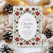 Elegante botanische Weihnachtsfeier-Party Einladun Einladung