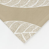 Elegante botanische weiße Blattskelette u. Taupe Fleecedecke (Ecke)