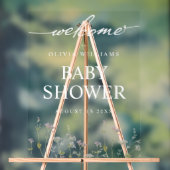 Elegante Botanische Wildblume Kinderdusche Acrylschild (Neutral)