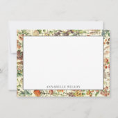 Elegante botanische Wildblume Personalisiert Mitteilungskarte (Vorderseite)
